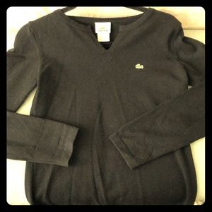 Lacoste black v neck sweater
